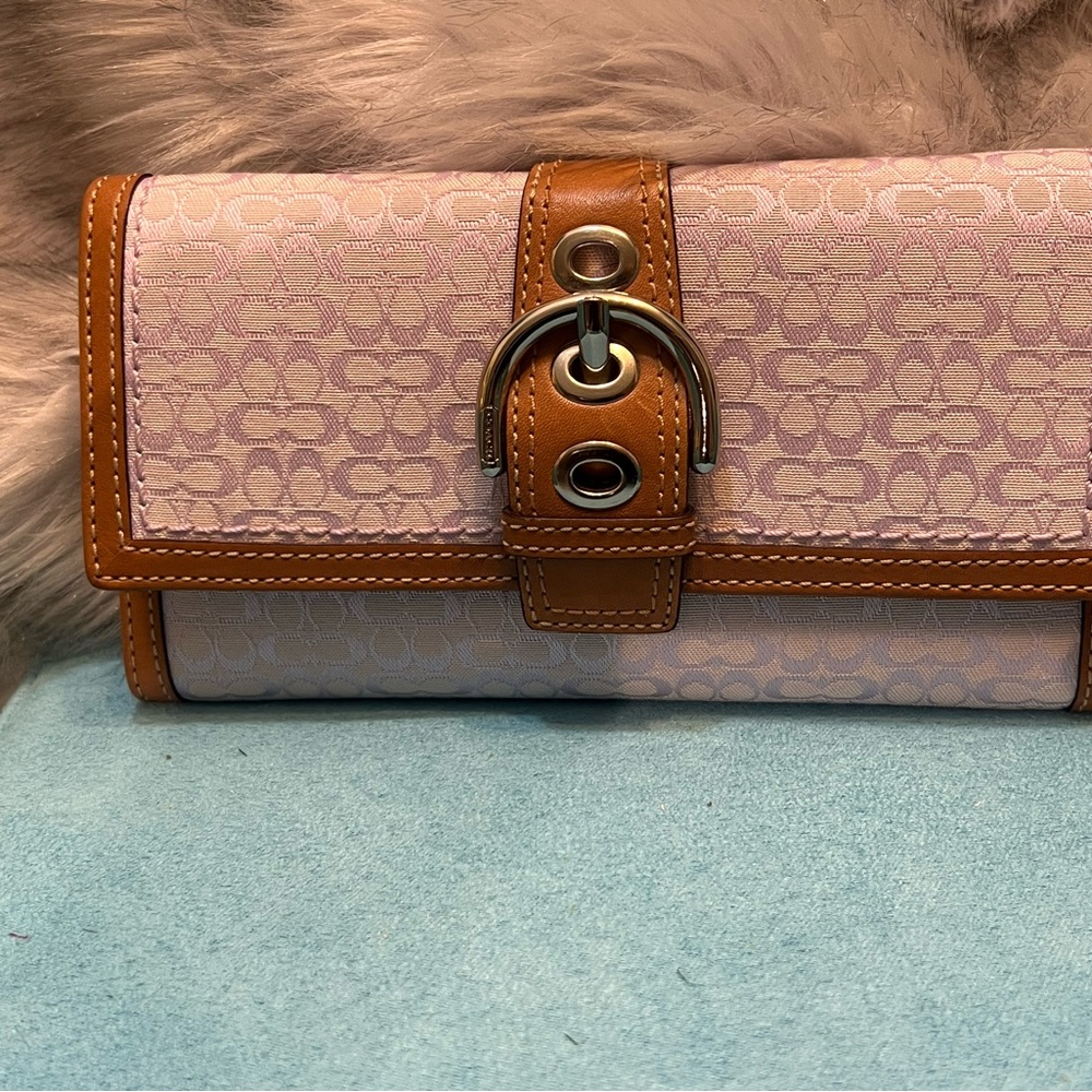 COACH Pink and Tan Women's Wallet